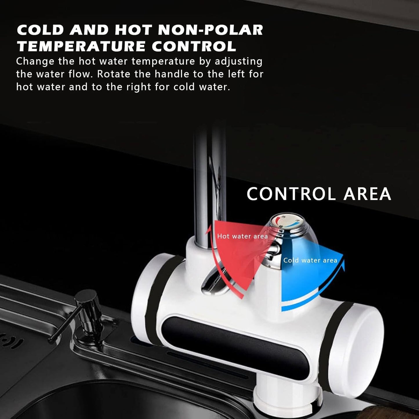 Water Heaters Faucet Fast Hot Water Tap with LED Digital Display for Kitchen & Bath